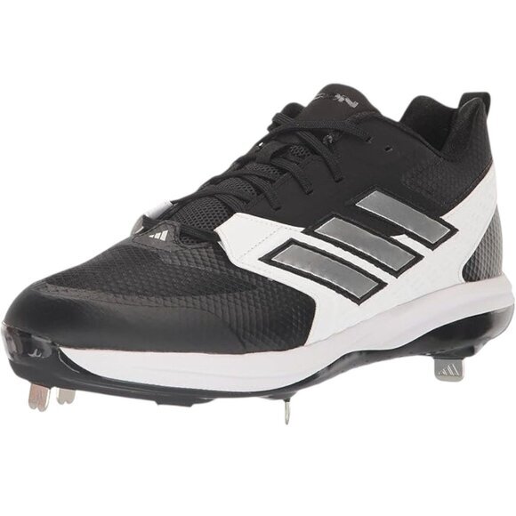 Adidas ICON 8 Metal Baseball Cleats Black White IG7098 Men's‎ 8.5 New With Tags - Picture 3 of 9
